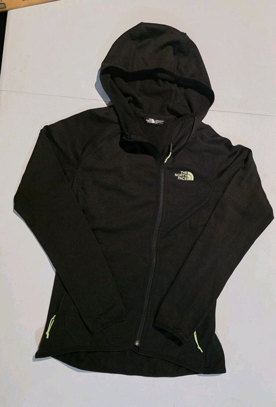 The North Face Womens S Black Hooded Fleece Jacket Full Zip Outdoor Hiking